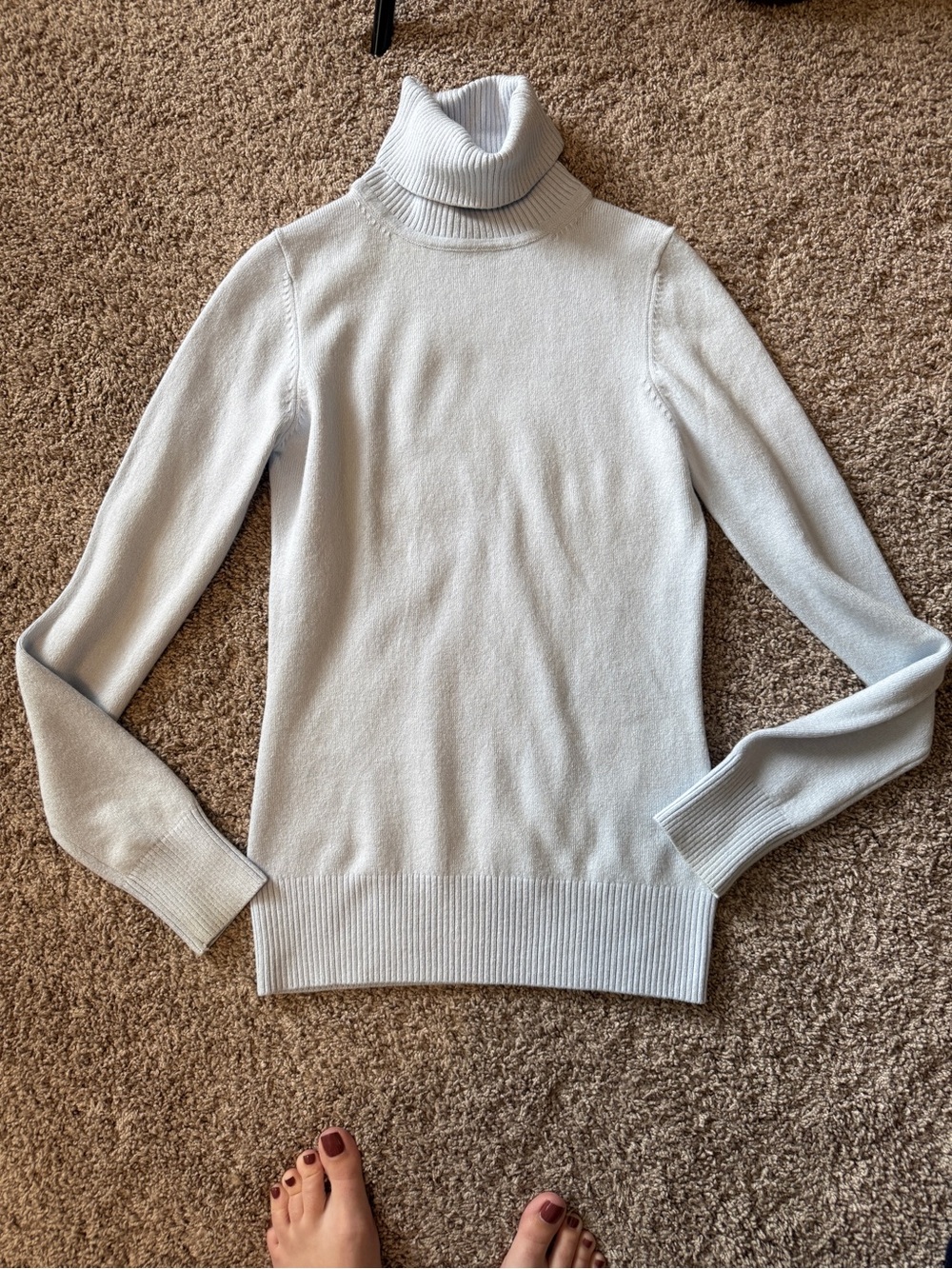 French Connection Light Blue Turtleneck Sweater - Slim Fit